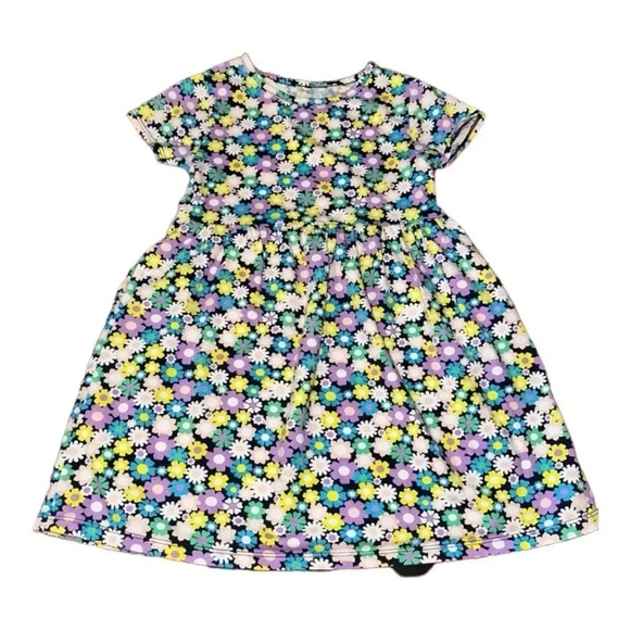 Wonder Nation Girl Floral Casual Dress Short Sleeve 5T - Picture 1 of 3